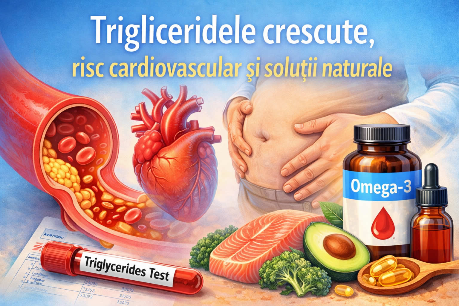 Trigliceride crescute – cauze, valori si cum scazi trigliceridele natural cu Omega 3