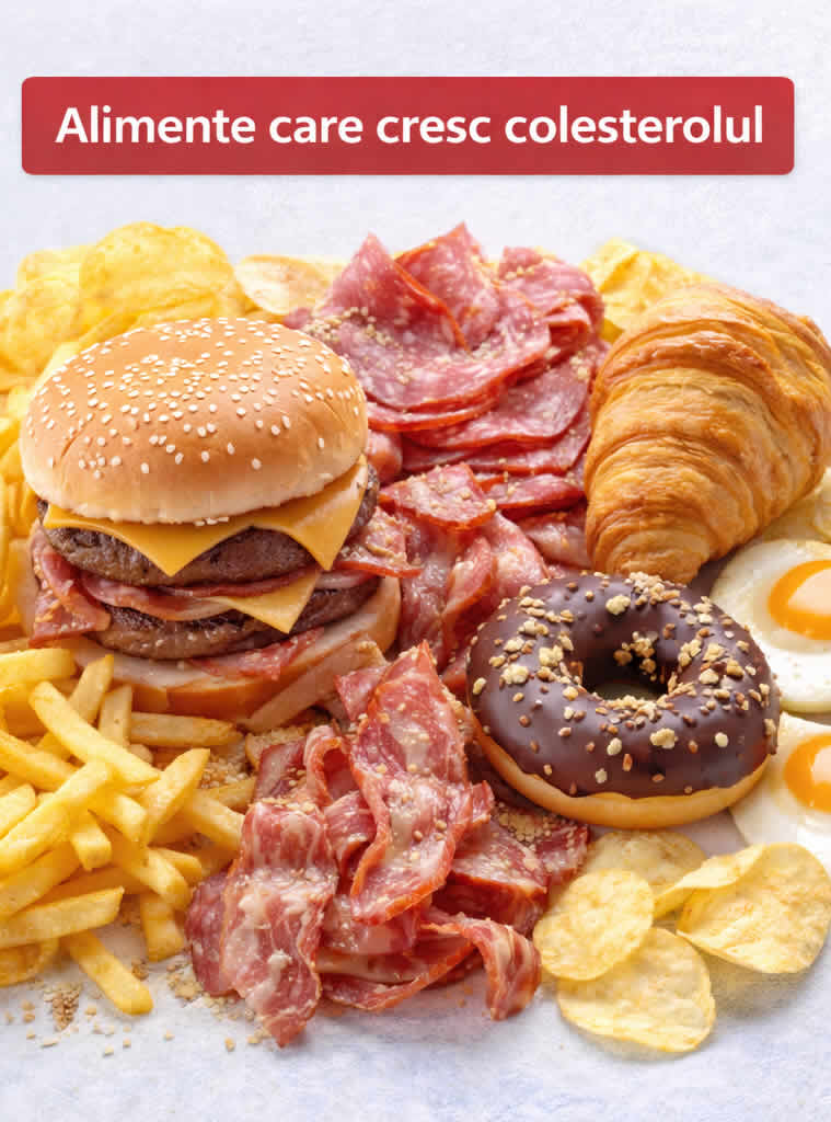 alimente care cresc colesterolul fast food prajeli carne procesata produse de patiserie grasimi saturate