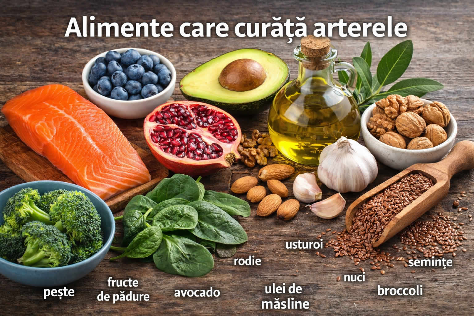 Alimente care curăță arterele în mod natural – pește bogat în omega 3, avocado, nuci, semințe și fructe pentru reducerea colesterolului