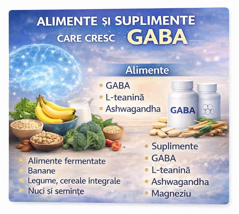 Alimente și suplimente care pot susține creșterea nivelului de GABA în mod natural pentru stres, anxietate și somn