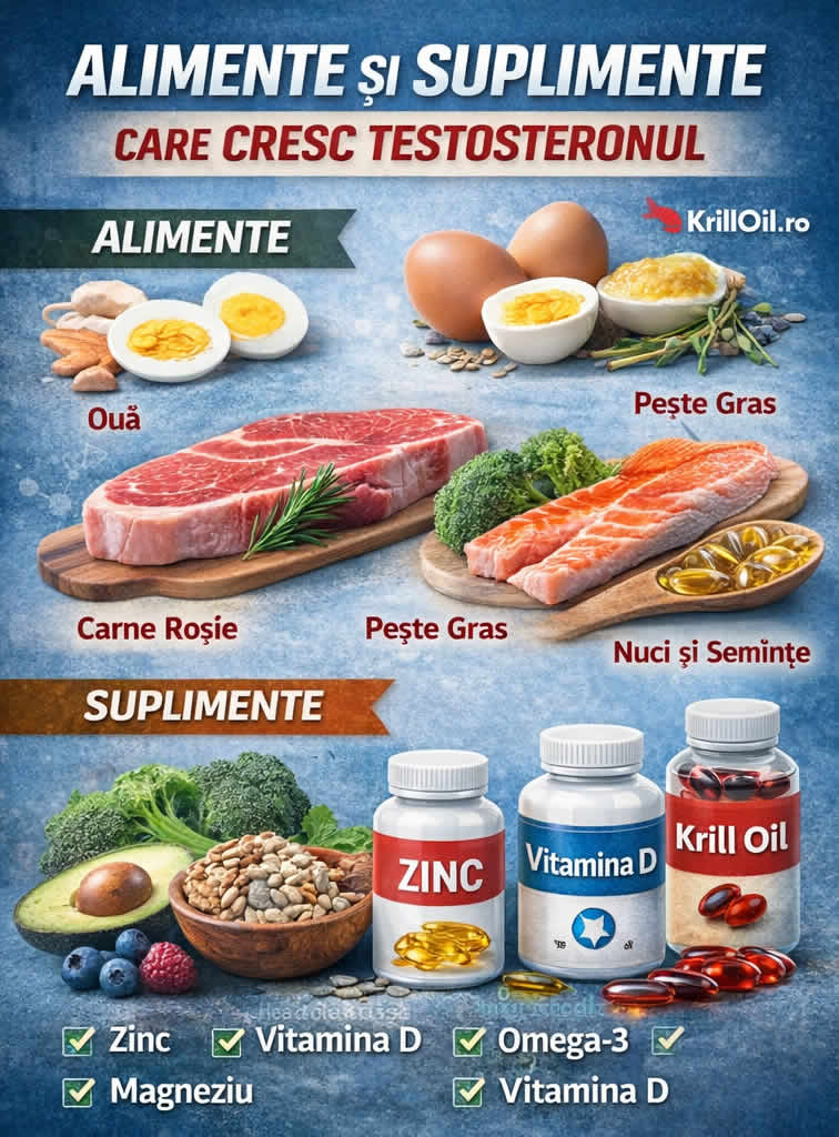 alimente suplimente crestere testosteron oua peste gras zinc vitamina d omega 3