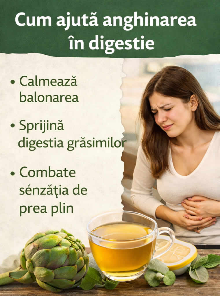 Anghinare, supliment natural și stil de viață sănătos, imagine despre beneficiile anghinarei pentru colesterol, metabolism și sănătate digestivă