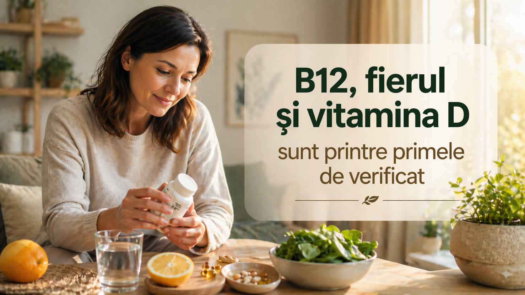 Vitamina B12, fier și vitamina D pentru slăbiciune, oboseală și lipsă de energie