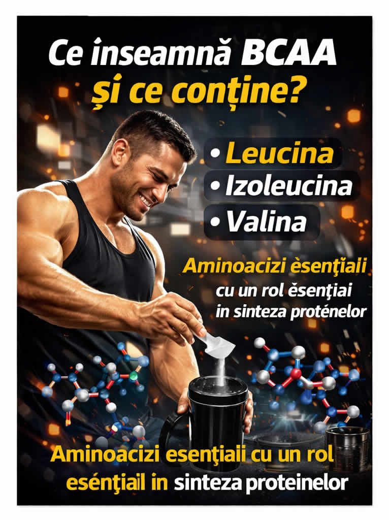 BCAA pentru recuperare musculara, refacere dupa antrenament si sustinerea masei musculare