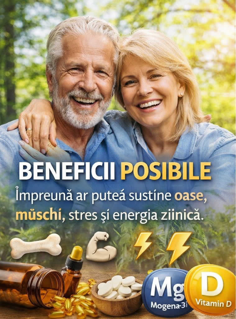 Beneficii posibile ale combinației Omega-3 cu magneziu și vitamina D pentru oase, mușchi, stres și energie zilnică