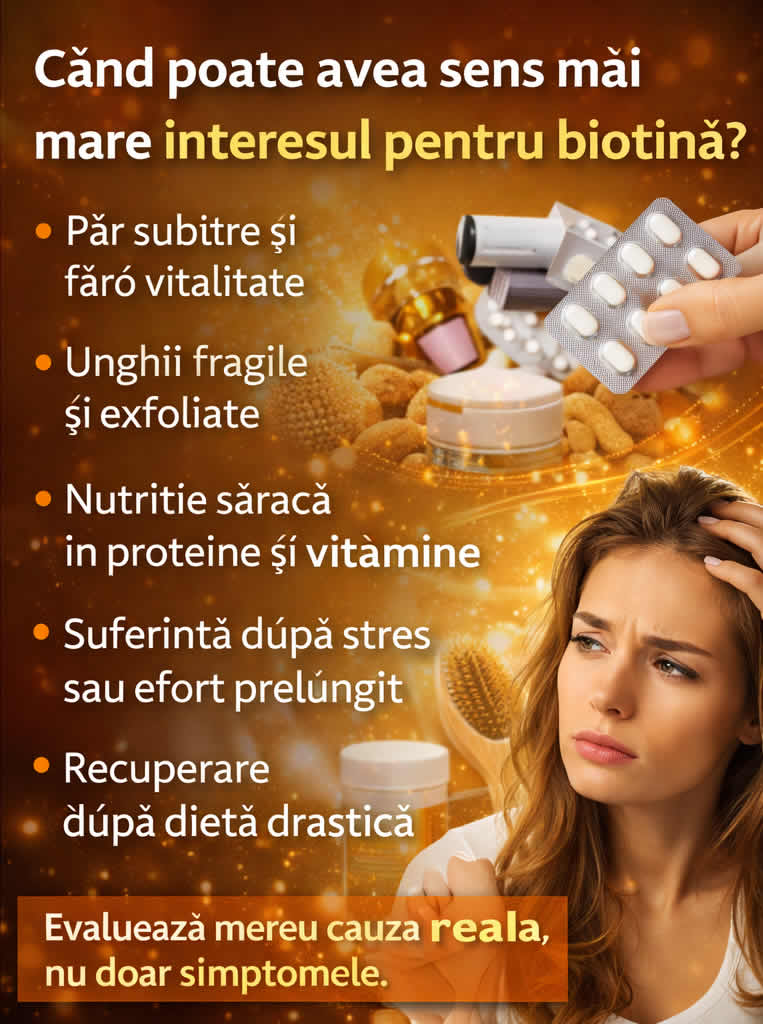 Vitamina B7 biotina pentru piele sănătoasă și metabolism energetic normal