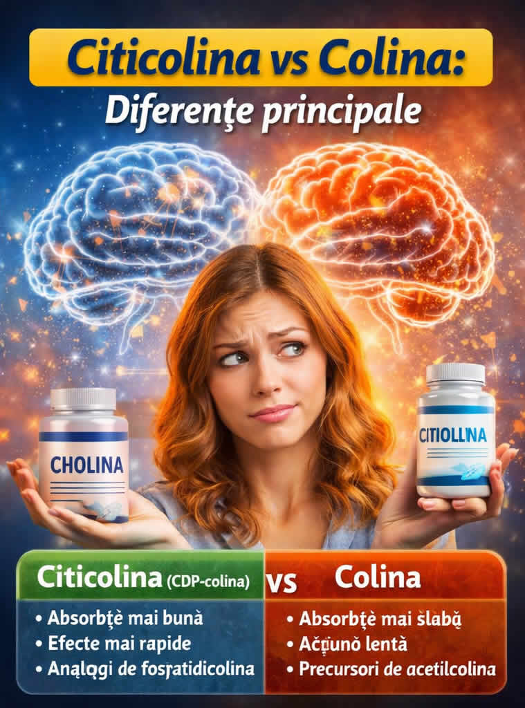 Citicolina administrare utilizare si comparatie cu alte forme de colina