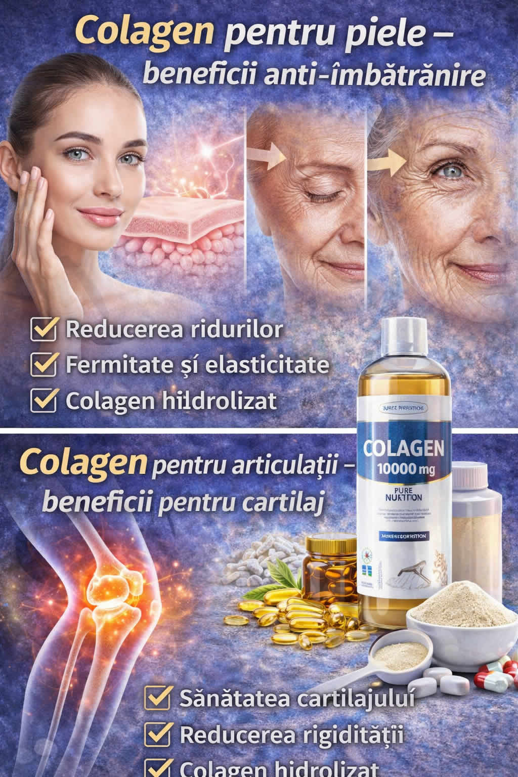 colagen pentru piele beneficii anti imbatranire reducerea ridurilor fermitate elasticitate