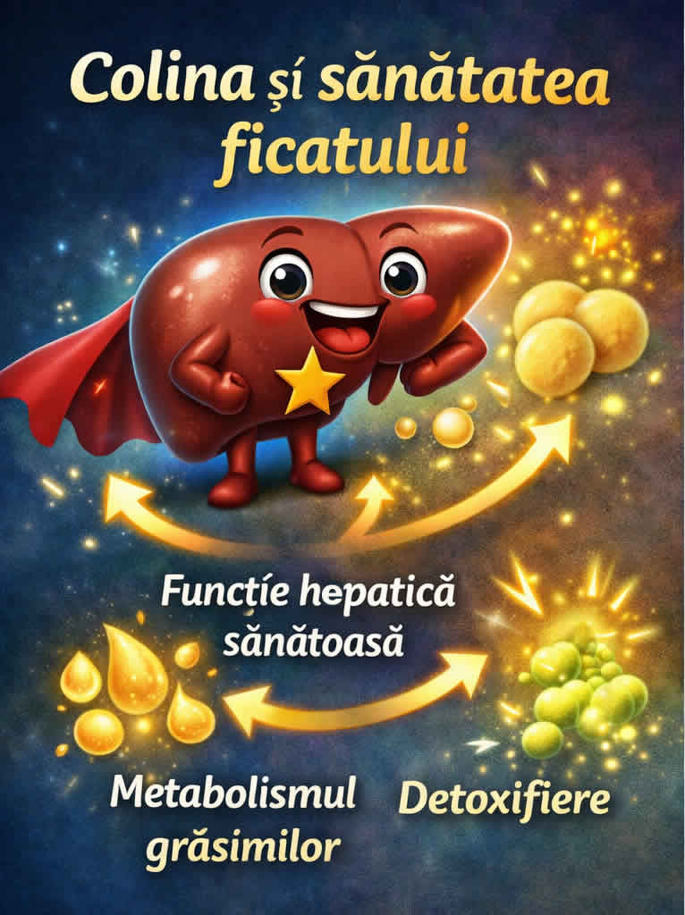 Colina pentru sănătatea ficatului, metabolismul grăsimilor și susținerea funcției hepatice