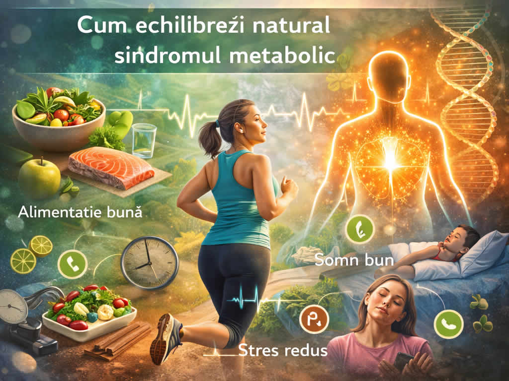 Cum echilibrezi natural sindromul metabolic prin alimentație bună, mișcare, somn odihnitor și reducerea stresului