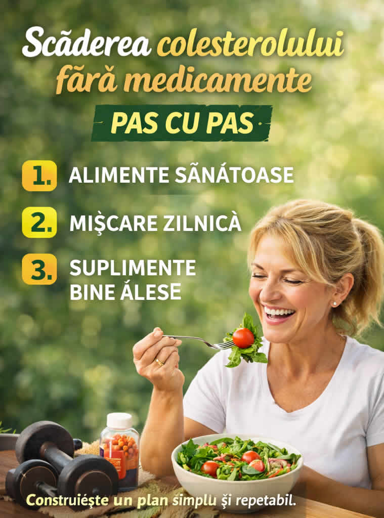 Cum scazi colesterolul natural prin mișcare, dietă și stil de viață sănătos