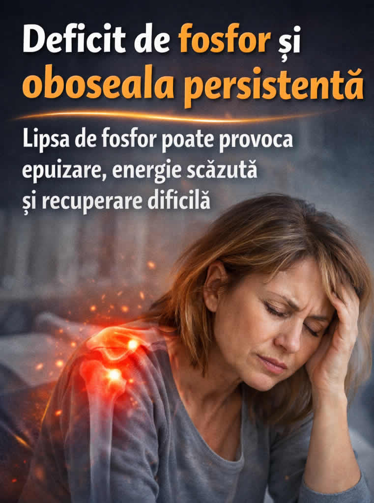 Persoană obosită cu expresie de epuizare, imagine despre deficit de fosfor, slăbiciune musculară și oboseală persistentă