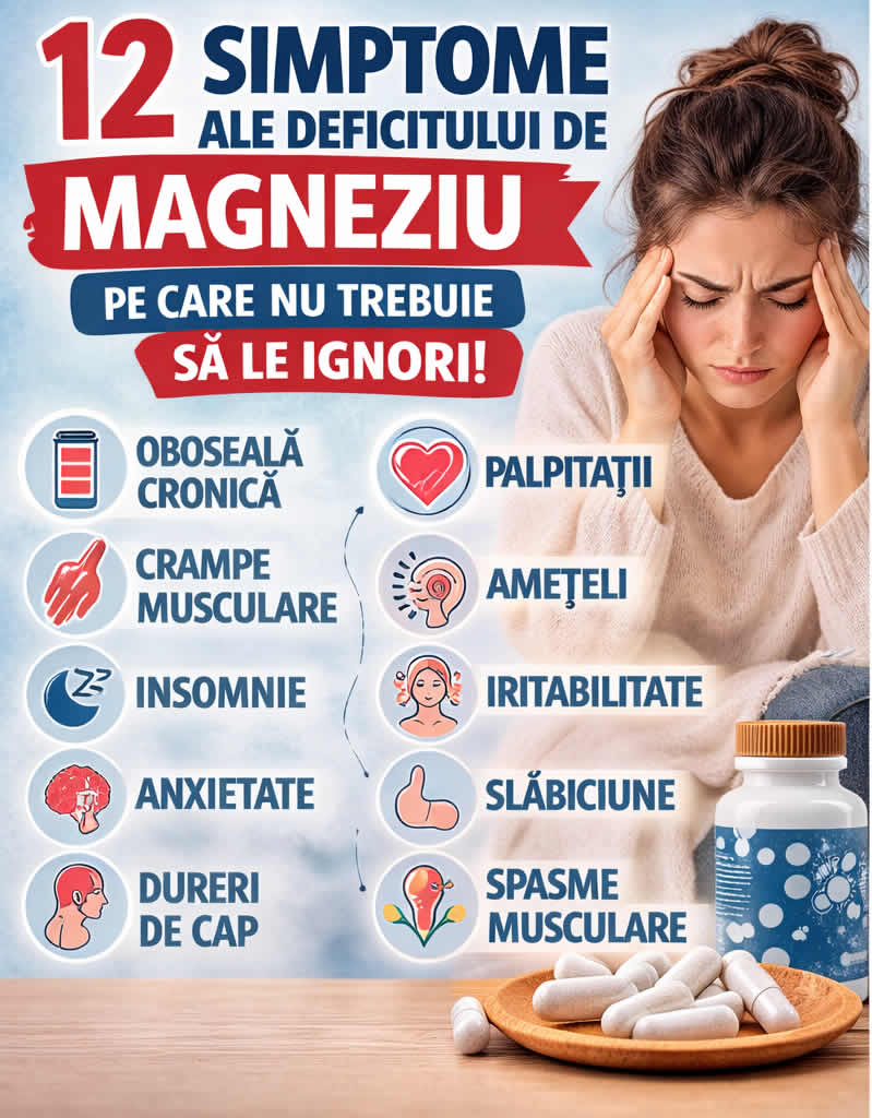 12 simptome deficit magneziu oboseala crampe musculare insomnie anxietate