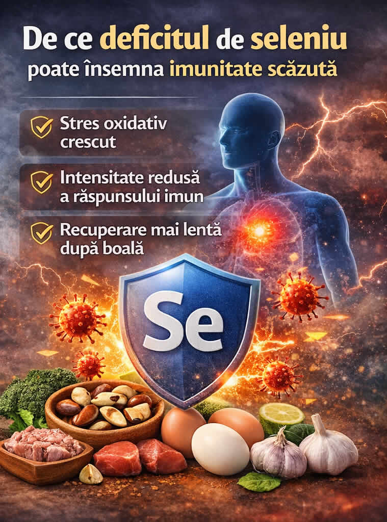 Deficit de seleniu, imunitate scăzută, stres oxidativ crescut și recuperare mai lentă după boală