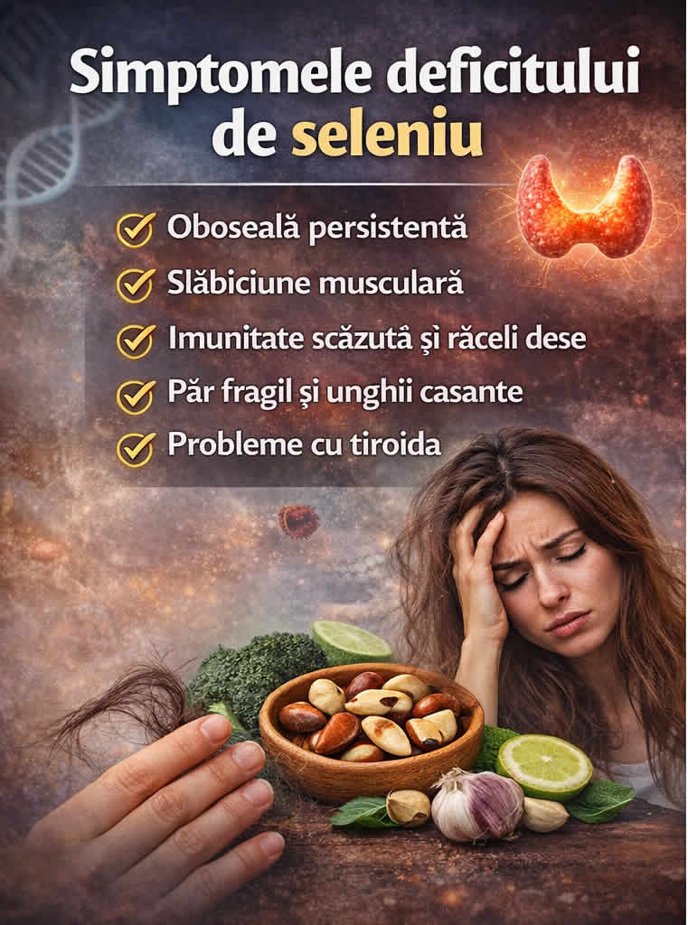 Simptomele deficitului de seleniu: oboseală persistentă, slăbiciune musculară și imunitate scăzută