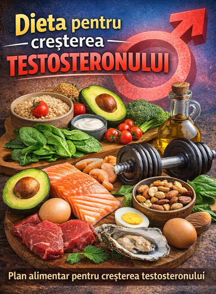 Dieta pentru creșterea testosteronului – somon, avocado, ouă și spanac pentru energie și masă musculară