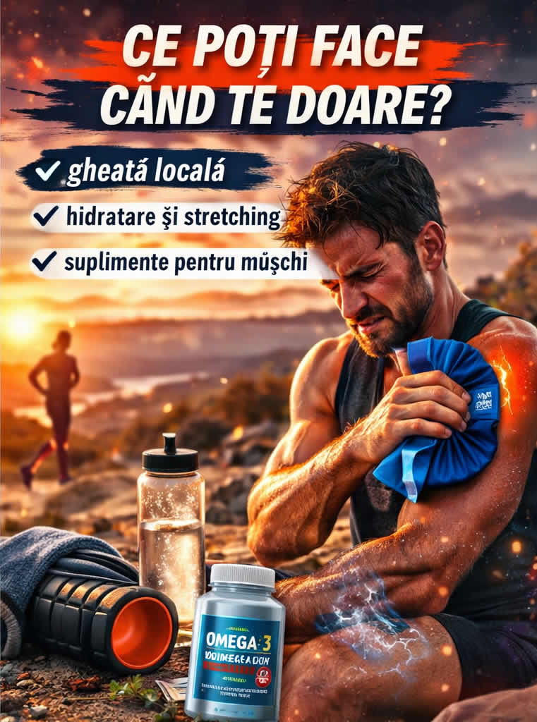 Ce poți face pentru febra musculară – recuperare musculară, hidratare, stretching și gheață locală