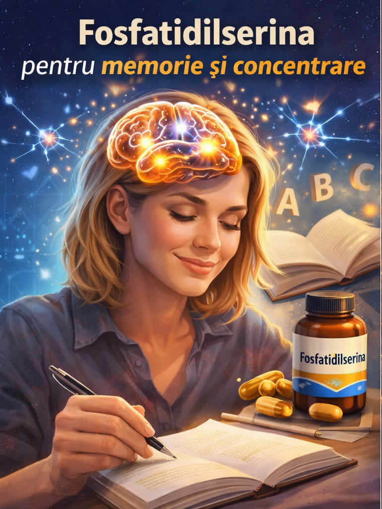 Fosfatidilserina pentru memorie și concentrare – suport pentru focus, claritate mentală și performanță cognitivă