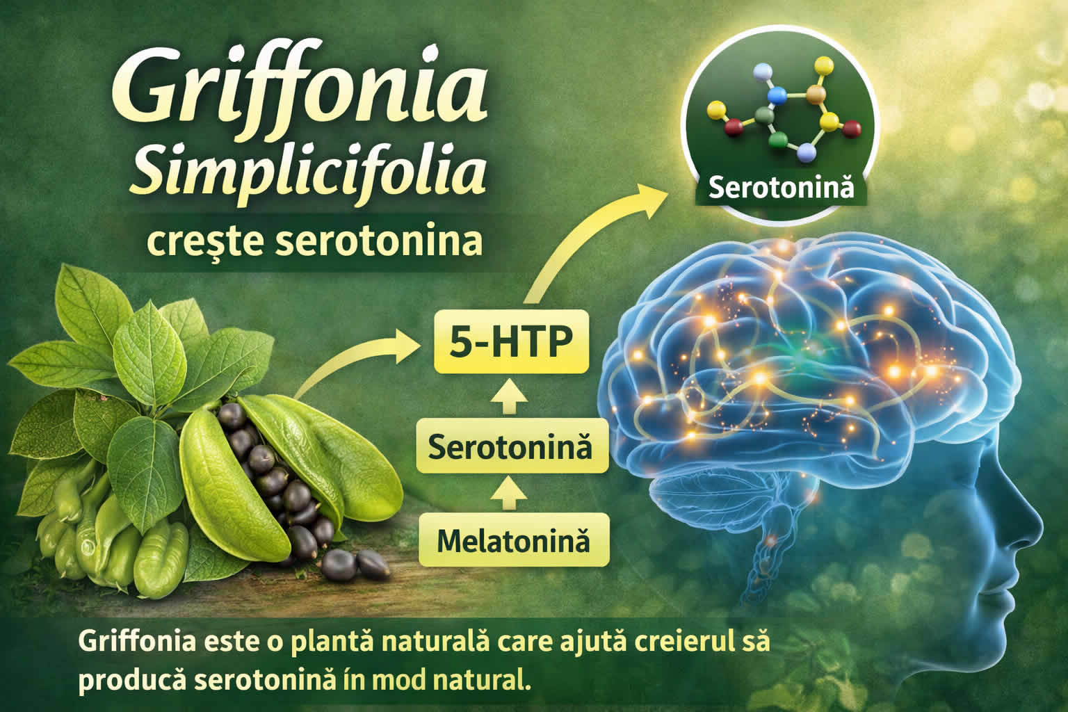 griffonia simplicifolia planta naturala care creste serotonina prin 5 htp si sustine sanatatea creierului