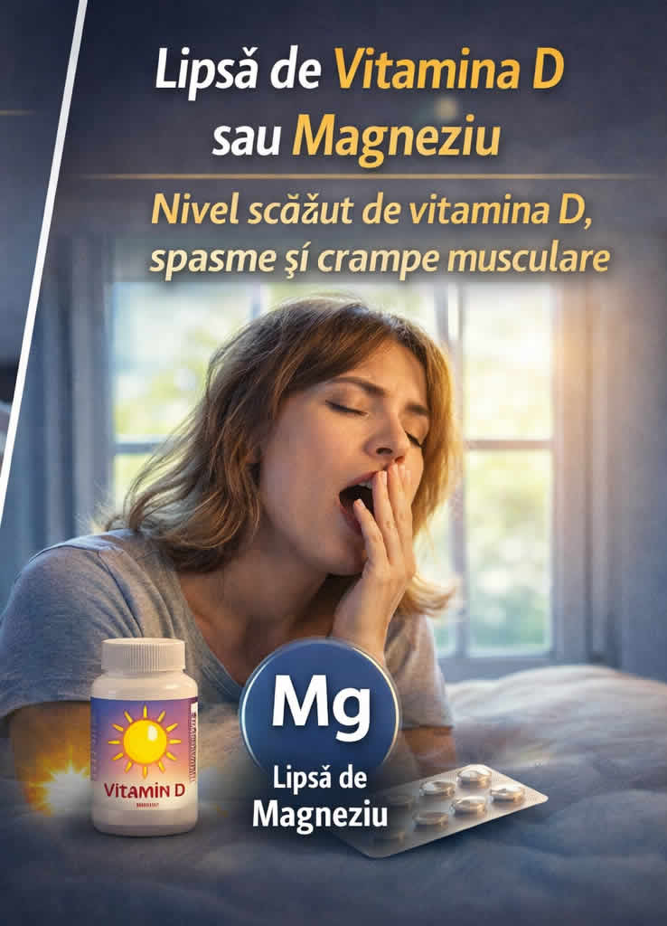 Persoană obosită dimineața privind o cafea, sugerând verificarea carențelor de fier, vitamina B12, vitamina D și magneziu înainte de stimulente