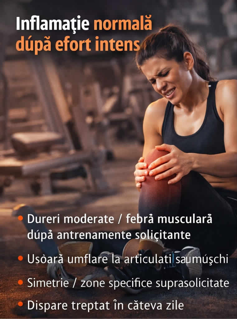 Inflamație normală după efort intens și febră musculară după antrenament solicitant