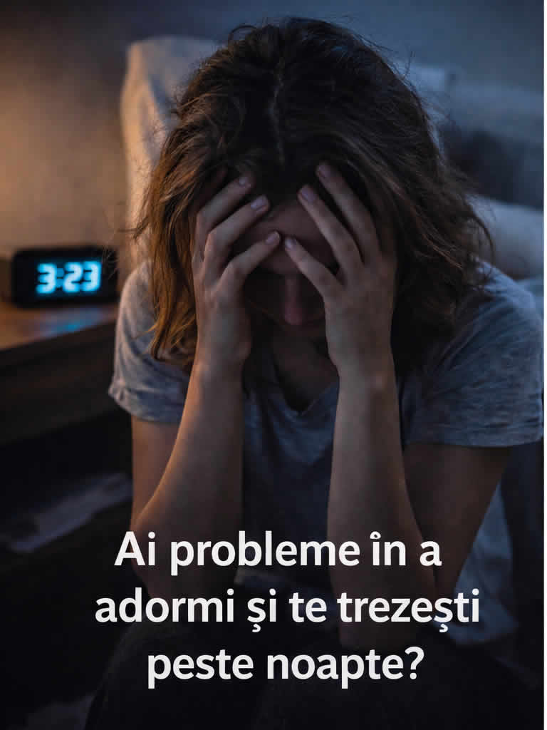 Insomnie cu dificultate la adormire, stres seara si treziri nocturne frecvente