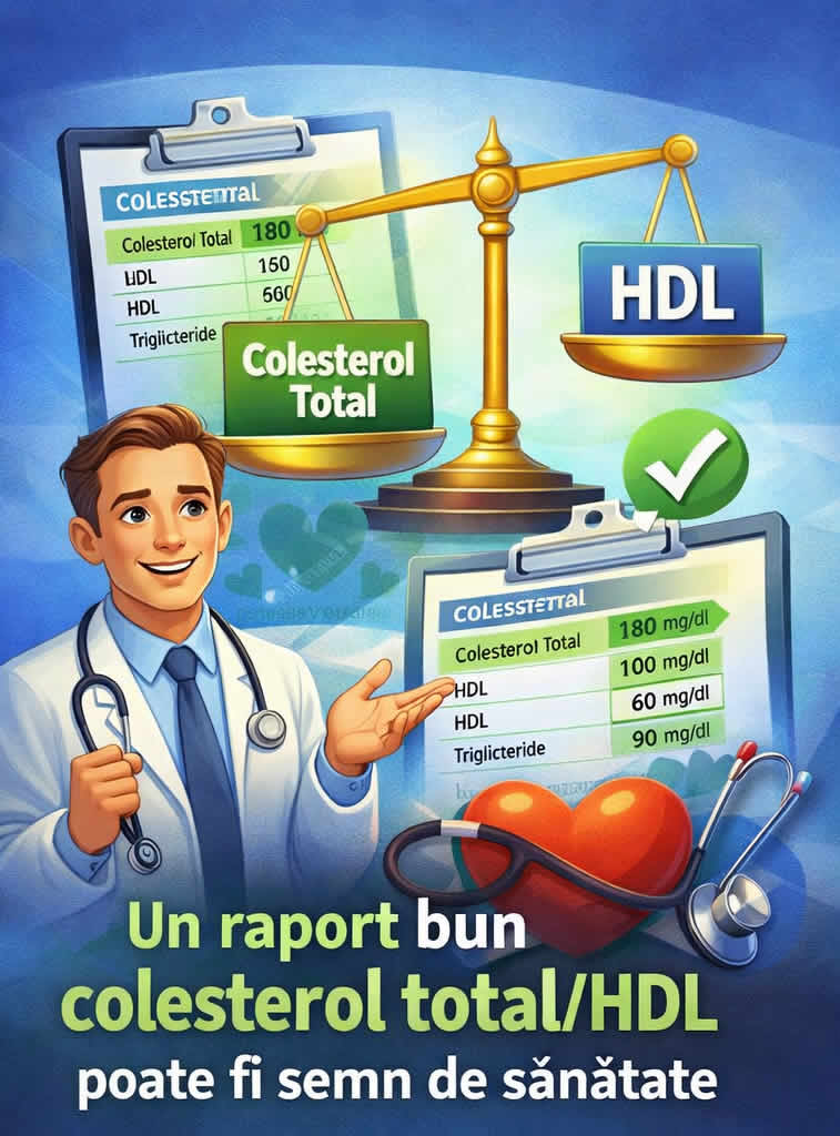 Interpretarea raportului colesterol total HDL cu valori bune sau semnal de alarma pentru sanatatea inimii