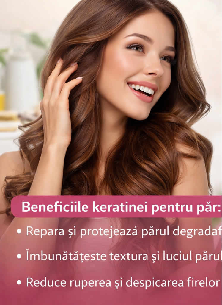 Keratina pentru păr degradat – beneficii pentru reparare, strălucire și reducerea ruperii firului de păr