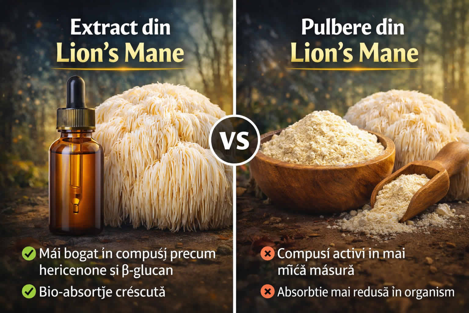Lion’s Mane pentru memorie, concentrare și claritate mentală – ciupercă nootropică naturală