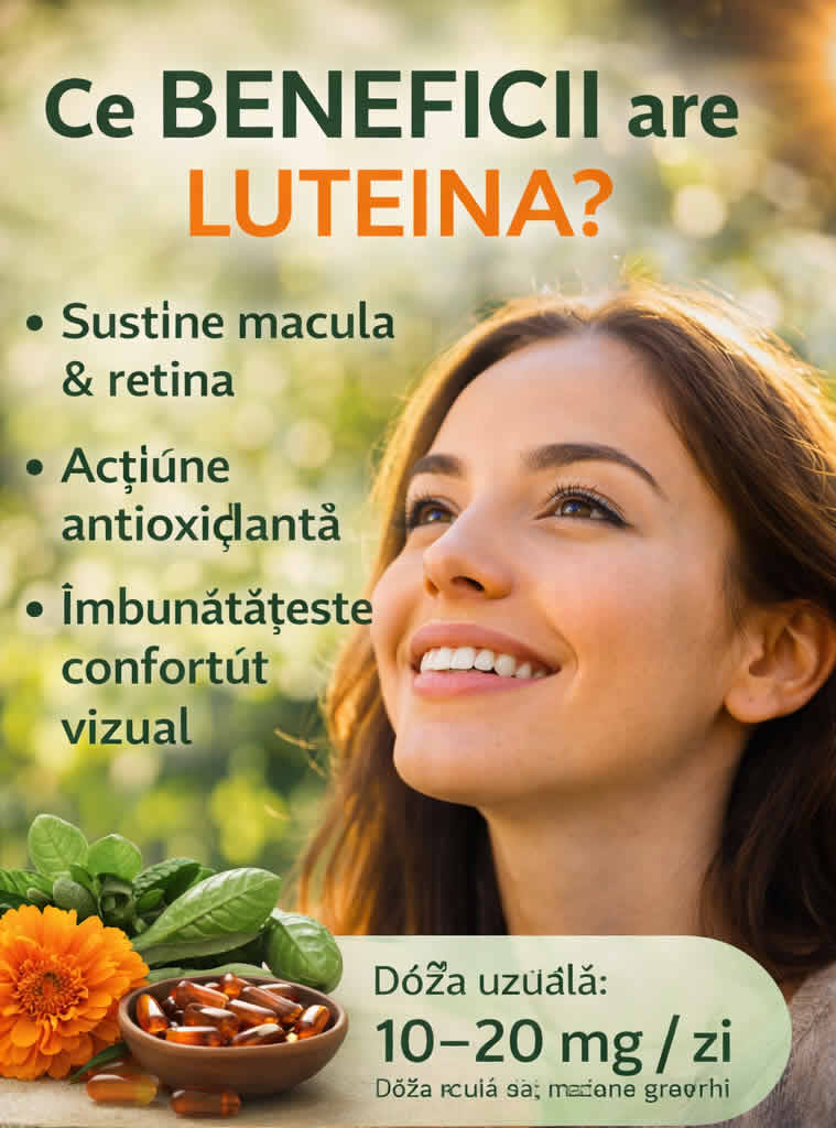 Luteina beneficii pentru maculă, retină și confort vizual