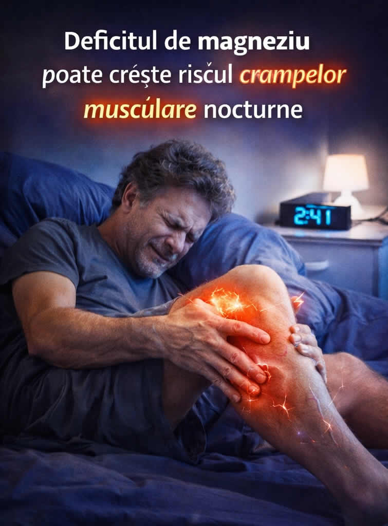 Crampe musculare nocturne la persoană sedentară și legătura cu deficitul de magneziu