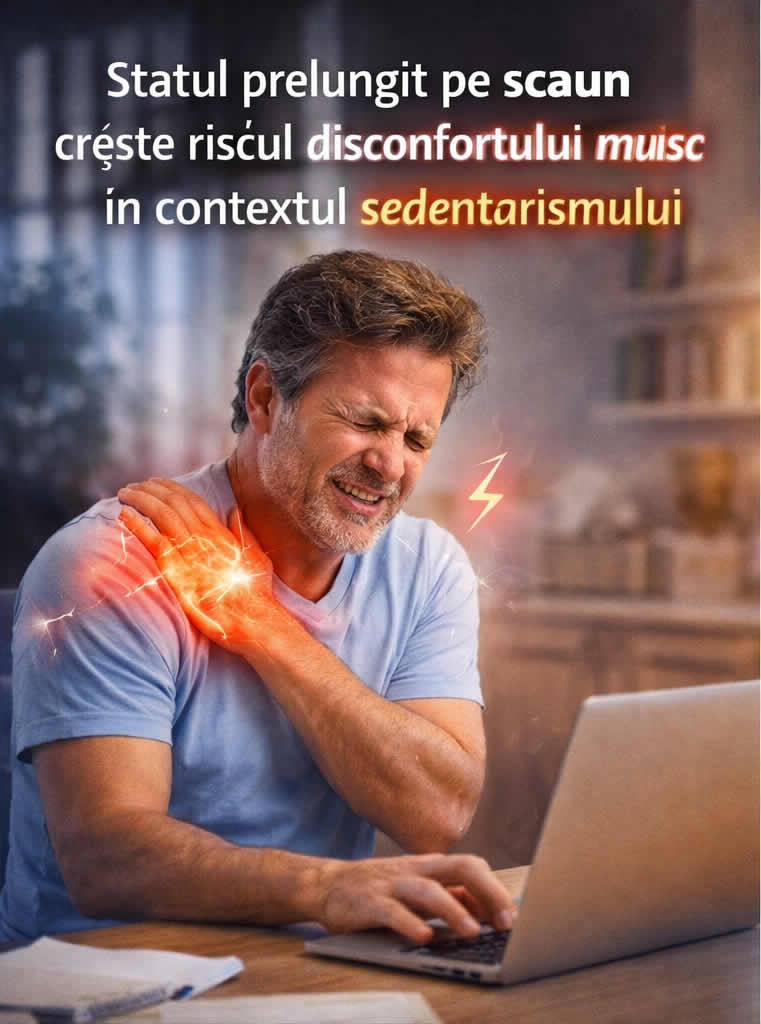 Disconfort muscular la birou după stat prelungit pe scaun și posibil aport scăzut de magneziu