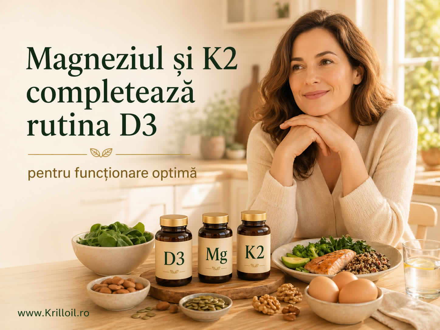 Magneziul și K2 completează rutina D3 pentru funcționare optimă