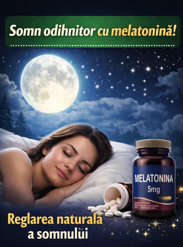 Melatonina pentru somn odihnitor, adormire rapidă și reglarea naturală a ritmului circadian