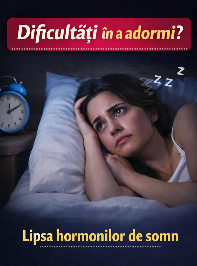 Melatonina pentru dificultăți de adormire, somn odihnitor și reglarea naturală a somnului