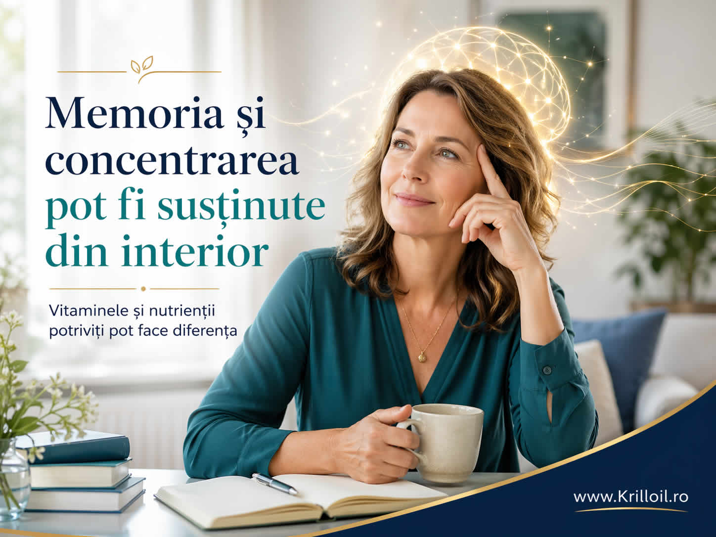 Memoria și concentrarea pot fi susținute din interior cu vitamine și nutrienți pentru sănătatea creierului