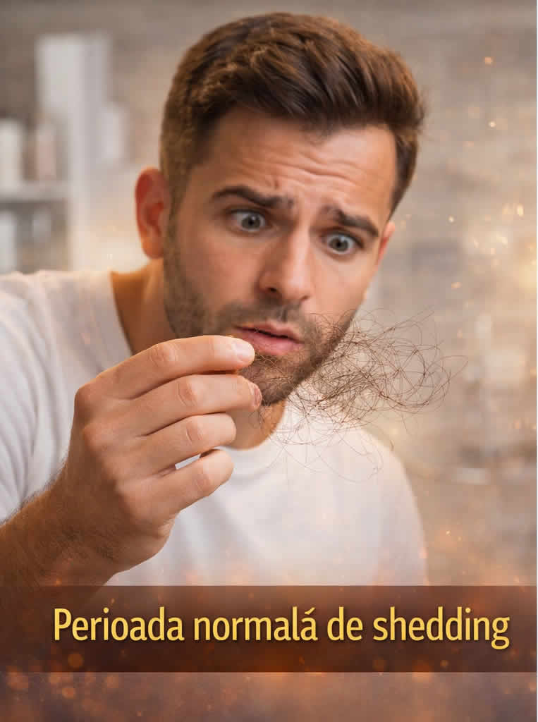 Minoxidil shedding la începutul tratamentului – cădere temporară a părului în primele săptămâni