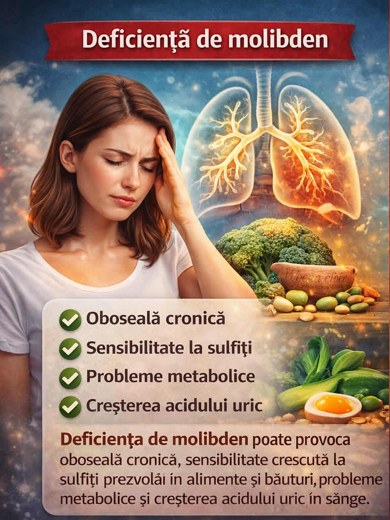 Deficiență de molibden și exces de molibden – simptome, riscuri și efecte asupra organismului
