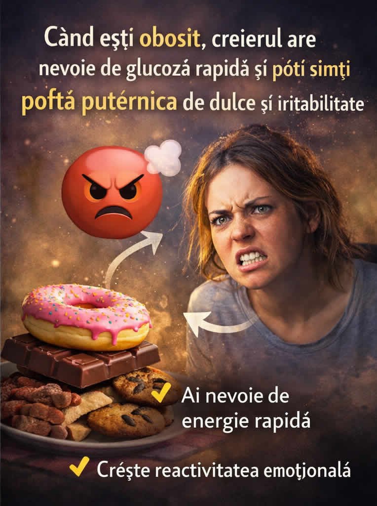 Oboseala, iritabilitatea și pofta puternică de dulce cauzate de somn slab