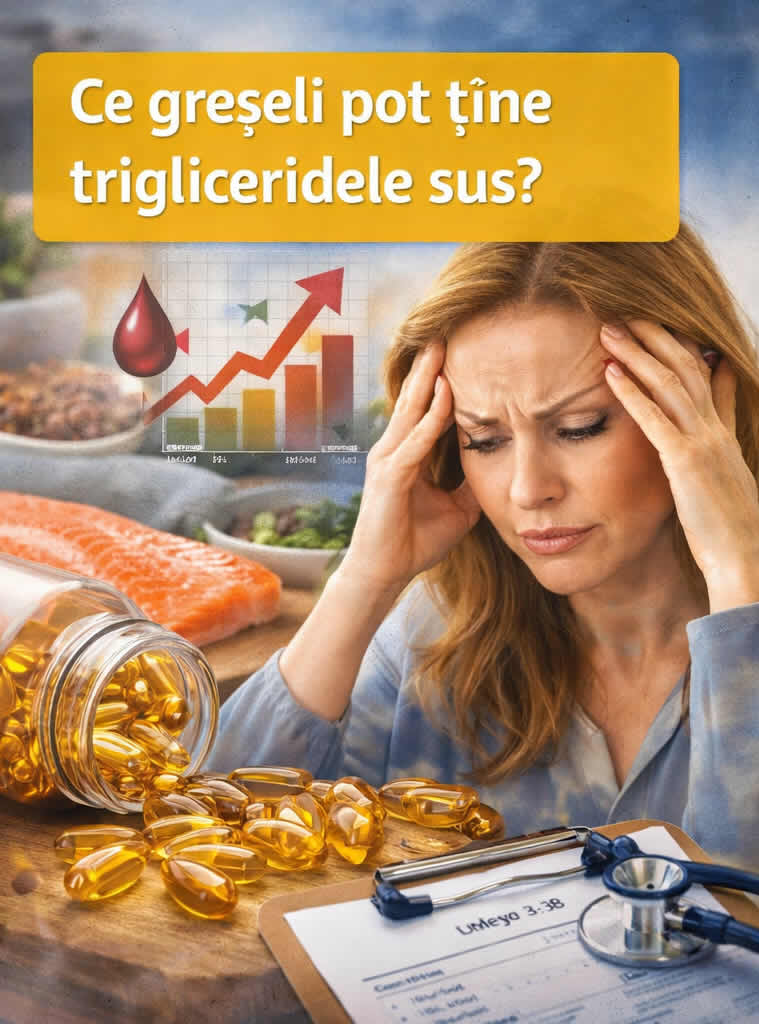 Greșeli frecvente care pot menține trigliceridele mari chiar dacă iei omega-3
