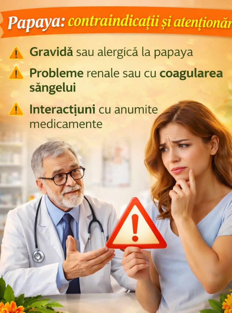 Papaya contraindicații, atenționări și administrare corectă pentru suplimente cu papaya