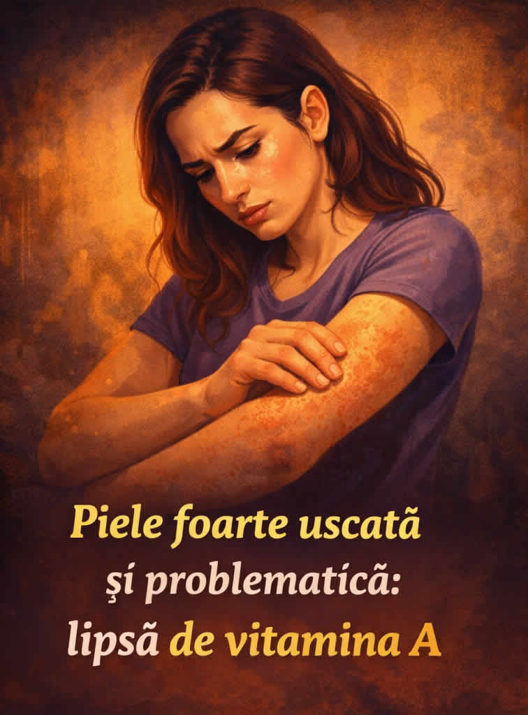 Piele foarte uscata si problematica - simptom posibil de deficit de vitamina A