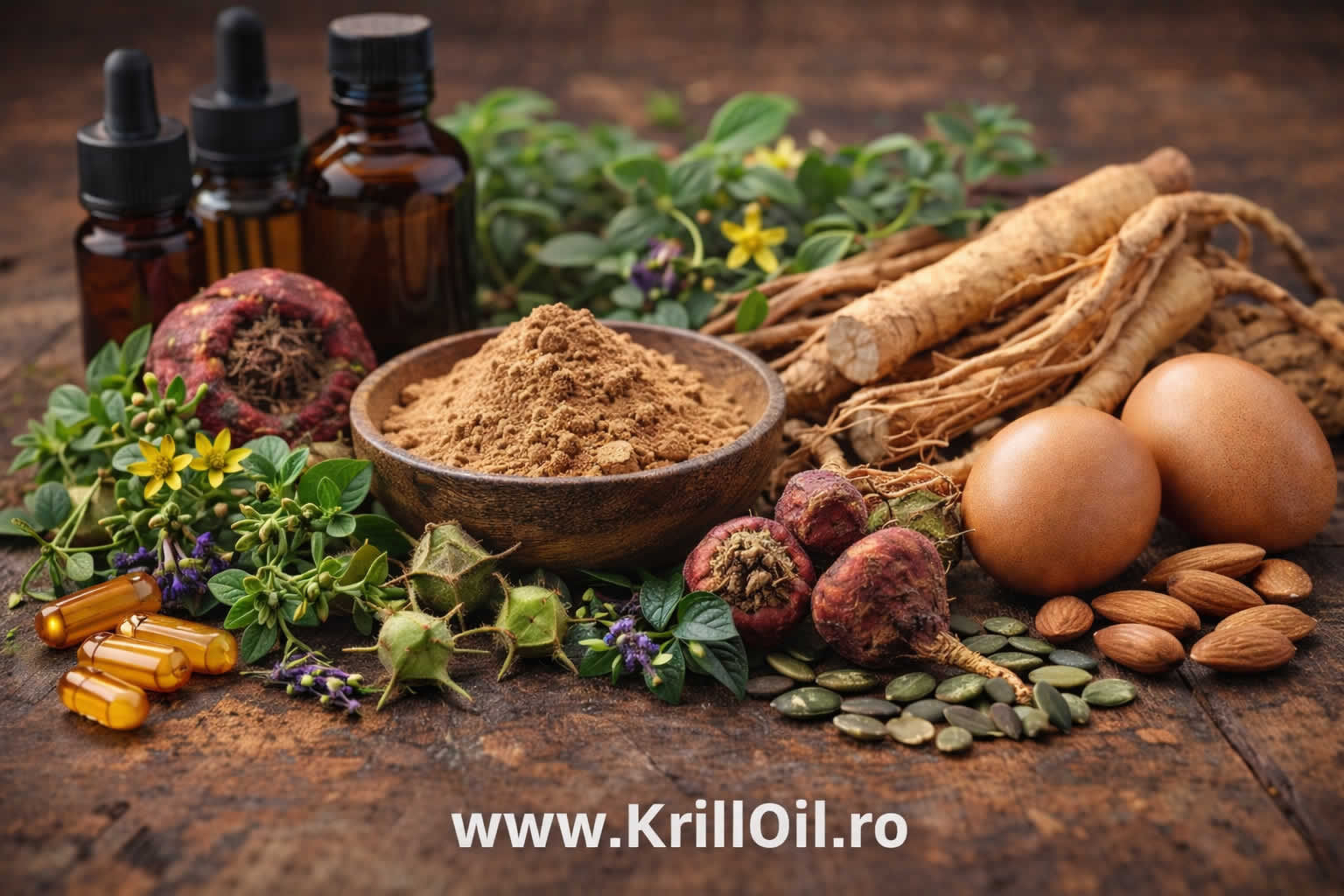 Plante pentru cresterea testosteronului natural la barbati precum tribulus maca si tongkat ali pentru energie masculina
