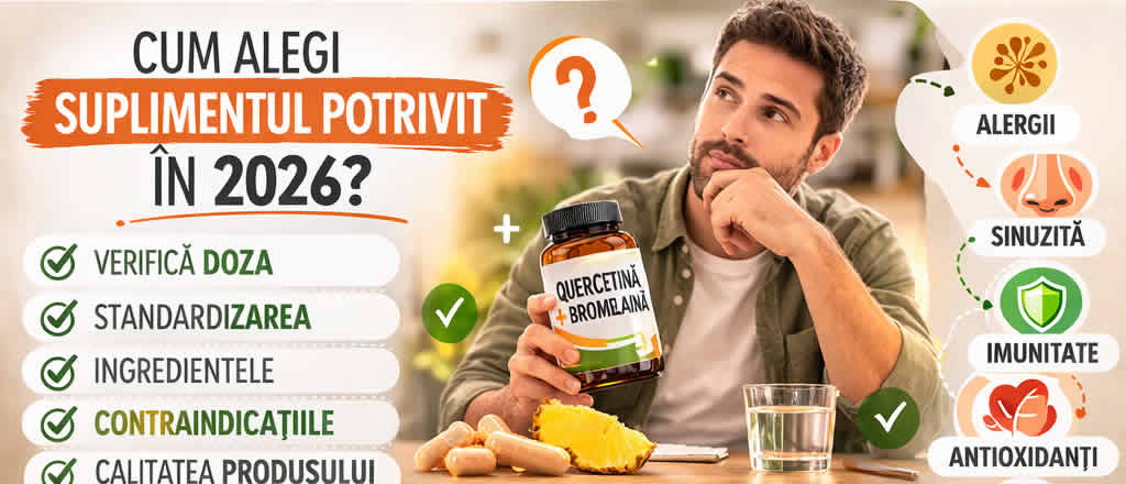 Quercetină și bromelaină: beneficii, imunitate, inflamație și cum alegi suplimentul potrivit în 2026