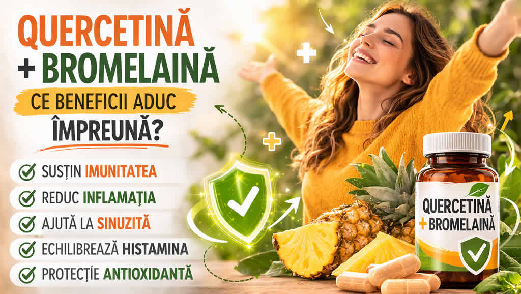 Când merită și când nu merită quercetina cu bromelaină în 2026: beneficii, contraindicații și alegerea corectă