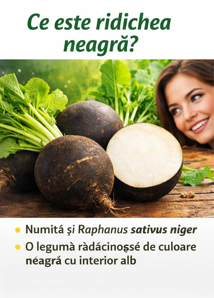 Ce este ridichea neagră, legumă rădăcinoasă cu proprietăți benefice pentru digestie și ficat