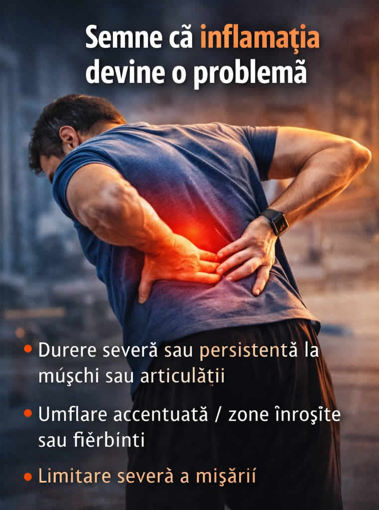 Semne că inflamația după efort devine o problemă cu durere severă și umflare accentuată