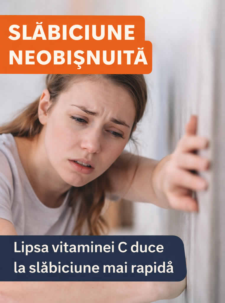 Slăbiciune neobișnuită și lipsă de energie în deficit de vitamina C
