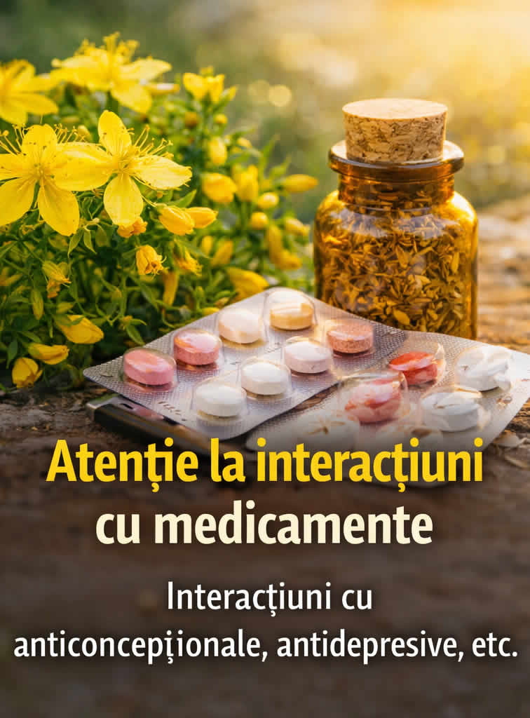 Sunătoare și interacțiuni cu medicamente, anticoncepționale și antidepresive