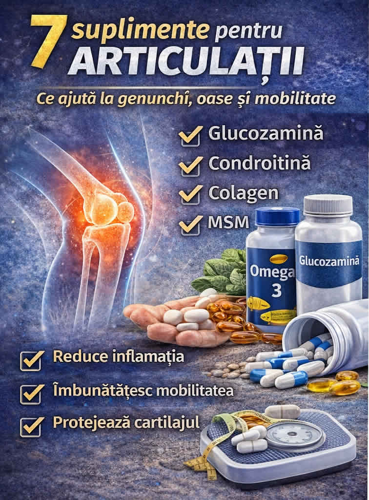 suplimente pentru articulatii glucozamina colagen msm omega 3 dureri de genunchi mobilitate